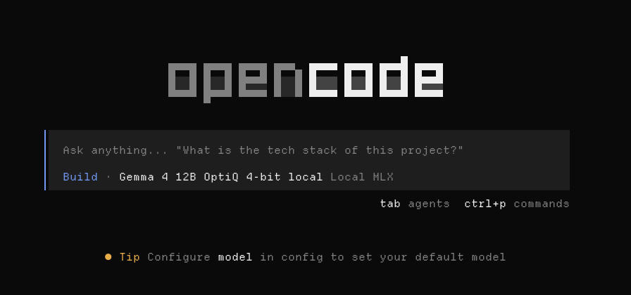 OpenCode model selection