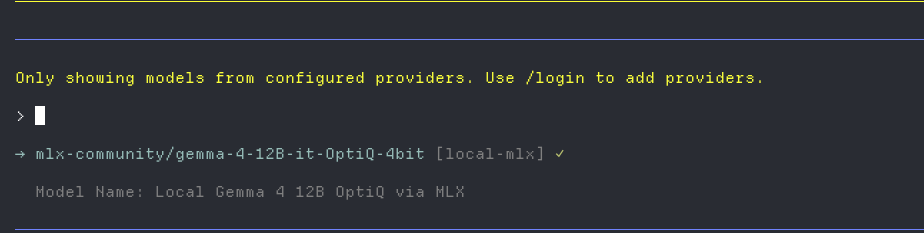 Pi provider settings
